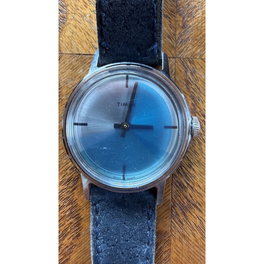 1969 Timex Color Flicks Blue Pakter Krauss Runs Men's Watch 30mm Manual Wind